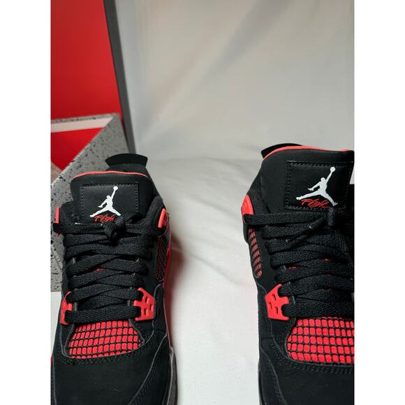 Size 7 - Nike Air Jordan 4 Retro GS Red Thunder Men's Shoes Ships Now - Picture 13 of 13